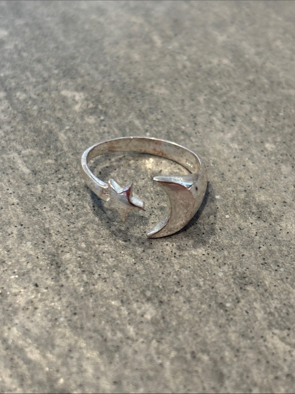 Sterling Silver Crescent Moon Ring in Silver